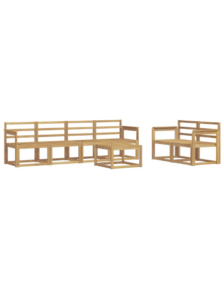 Set di divani da esterno 7 pcs Bianco 59 x 59 x 37 cm