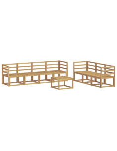 Set di divani da esterno 8 pcs Bianco 59 x 59 x 37 cm 2