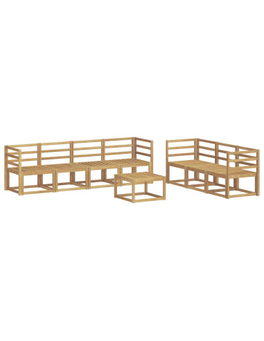 Set di divani da esterno 8 pcs Bianco 59 x 59 x 37 cm