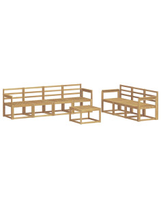 Set di divani da esterno 8 pcs Bianco 59 x 59 x 37 cm 2