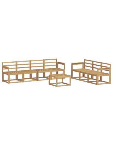 Set di divani da esterno 8 pcs Bianco 59 x 59 x 37 cm