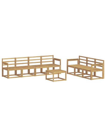 Set di divani da esterno 8 pcs Bianco 59 x 59 x 37 cm