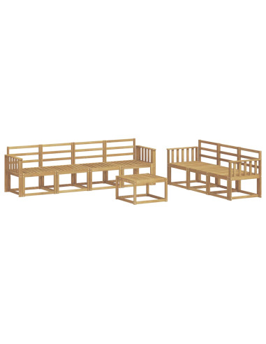Set di divani da esterno 8 pcs Bianco 59 x 59 x 37 cm