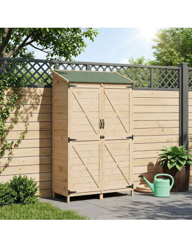 Capanno da Giardino Naturale 106 x 56 x 176,5 cm
