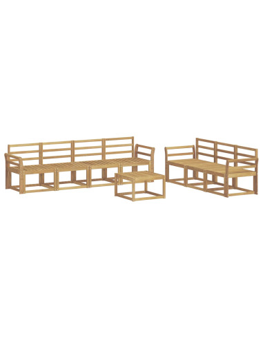 Set di divani da esterno 8 pcs Bianco 59 x 59 x 37 cm