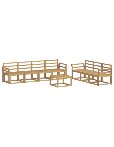 Set di divani da esterno 8 pcs Bianco 59 x 59 x 37 cm