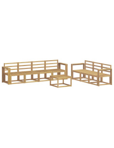 Set di divani da esterno 8 pcs Bianco 59 x 59 x 37 cm 2