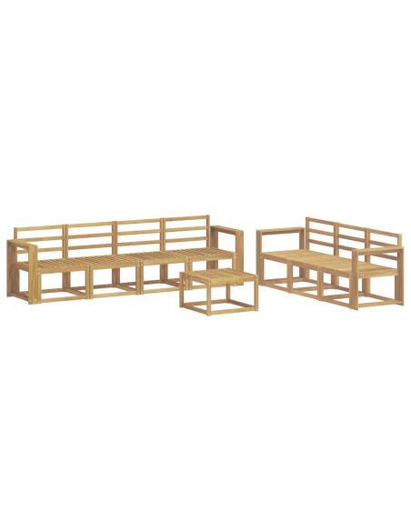 Set di divani da esterno 8 pcs Bianco 59 x 59 x 37 cm
