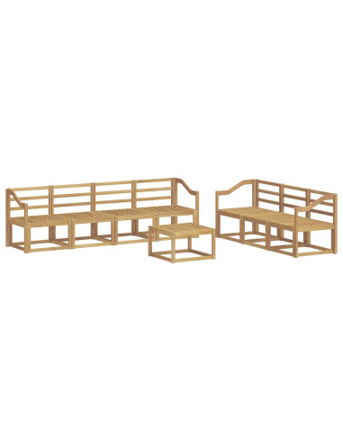 Set di divani da esterno 8 pcs Bianco 59 x 59 x 37 cm