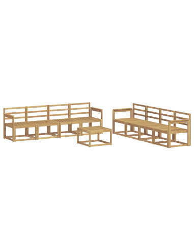 Set di divani da esterno 9 pcs Bianco 59 x 59 x 37 cm