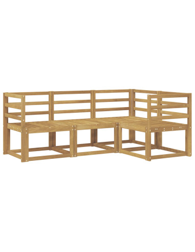Set di divani da esterno 4 pcs Bianco 185,5 x 126,5 x 73 cm