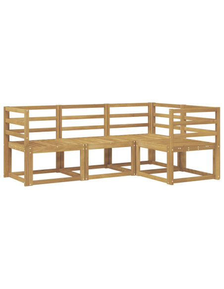 Set di divani da esterno 4 pcs Bianco 185,5 x 126,5 x 73 cm