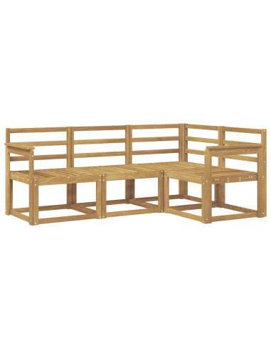 Set di divani da esterno 4 pcs Bianco 187,5 x 128,5 x 73 cm