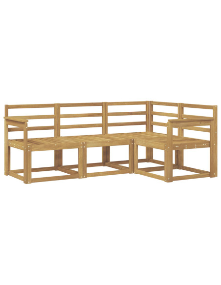 Set di divani da esterno 4 pcs Bianco 187,5 x 128,5 x 73 cm