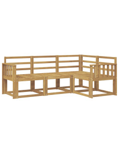 Set di divani da esterno 4 pcs Bianco 187,5 x 128,5 x 73 cm 2