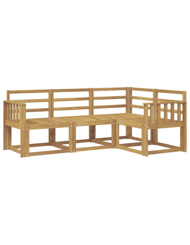Set di divani da esterno 4 pcs Bianco 187,5 x 128,5 x 73 cm