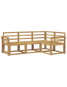 Set di divani da esterno 4 pcs Bianco 190 x 130,5 x 73 cm 2