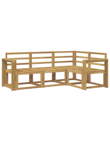 Set di divani da esterno 4 pcs Bianco 191,5 x 132,5 x 73 cm
