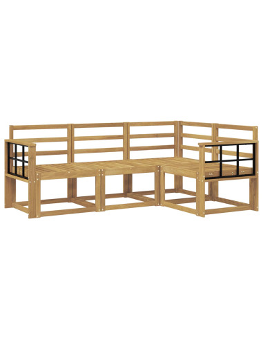 Set di divani da esterno 4 pcs Bianco 187,5 x 128,5 x 73 cm