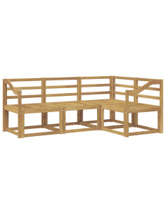 Set di divani da esterno 4 pcs Bianco 185,5 x 126,5 x 73 cm 2