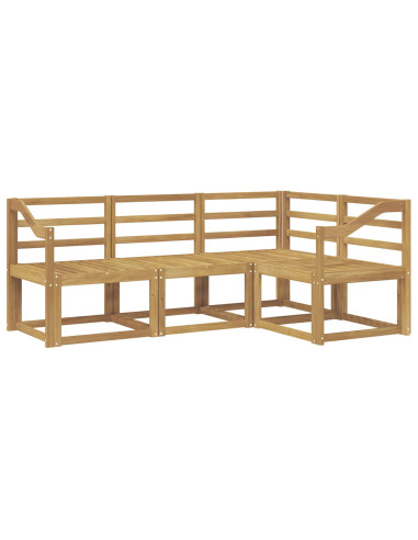 Set di divani da esterno 4 pcs Bianco 185,5 x 126,5 x 73 cm