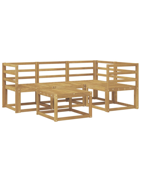 Set di divani da esterno 5 pcs Bianco 59 x 59 x 37 cm