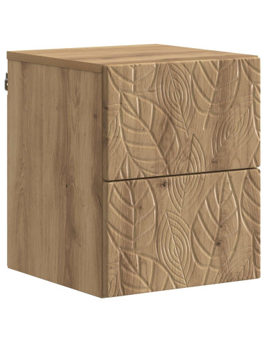 Mobiletto da notte a muro 2 pcs Rovere Artigianale