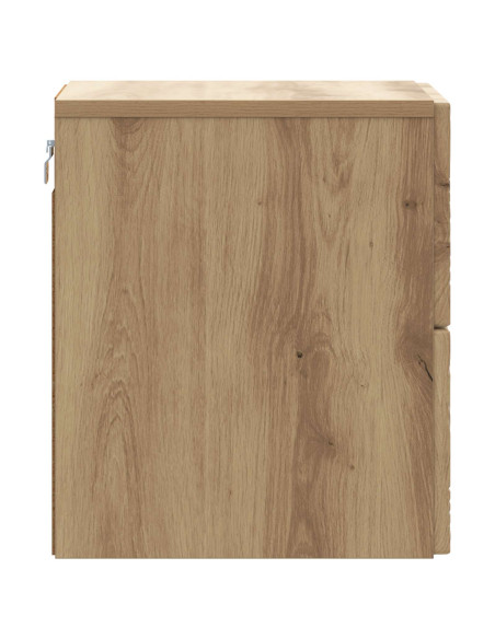 Mobiletto da notte a muro 2 pcs Rovere Artigianale