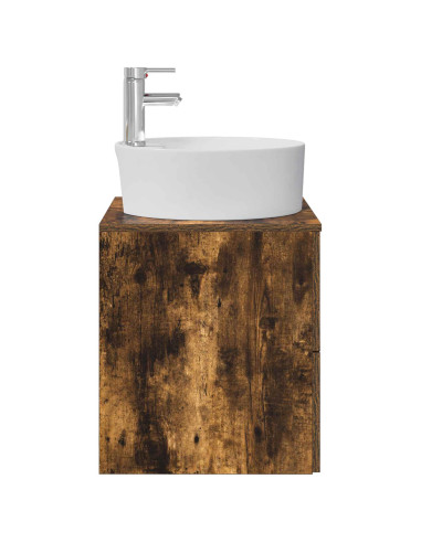 Mobile Lavabo da Parete Rovere Fumo 49,5 x 44,5 x 65 cm
