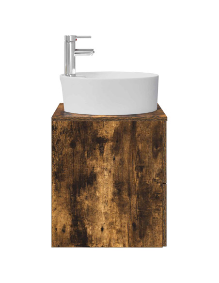 Mobile Lavabo da Parete Rovere Fumo 49,5 x 44,5 x 65 cm