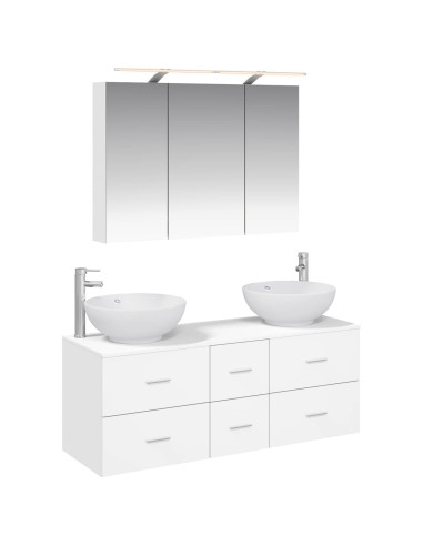 Set di mobili per il bagno 4 pcs Bianco
