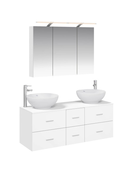 Set di mobili per il bagno 4 pcs Bianco