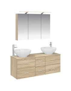 Set di mobili per il bagno 4 pcs Rovere Sonoma