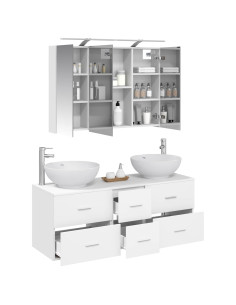 Set di mobili per il bagno 4 pcs Bianco 2