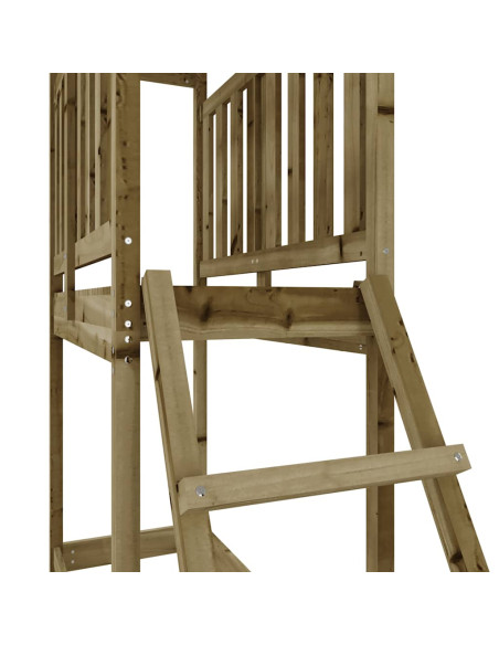 Set da Gioco da Esterno 53x110x214 cm Legno di Pino Impregnato