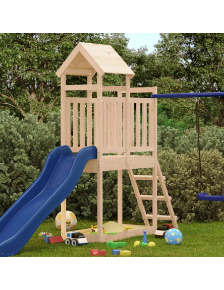 Set da Gioco da Esterno 53x110x214 cm in Legno Massello di Pino