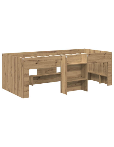 Letto Alto per Bambini 2 pcs Rovere Artigianale