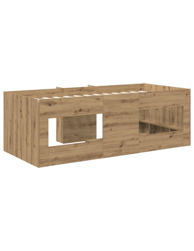 Letto Alto per Bambini 2 pcs Rovere Artigianale