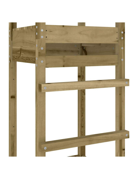 Torre da Gioco 52,5x46,5x206,5 cm in Legno di Pino Impregnato