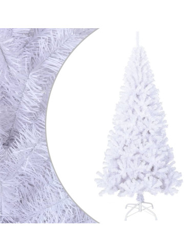 Albero di Natale Artificiale con Rami Spessi Bianco 240 cm PVC