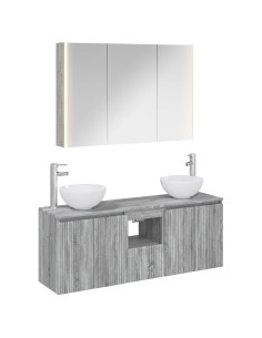 Set di Armadi da Bagno 4 pcs Sonoma grigio 103,5 x 15,5 x 70 cm