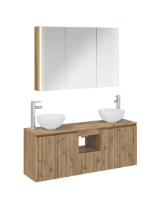 Set di Armadi da Bagno 4 pcs Rovere Artigianale