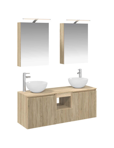 Set di Armadi da Bagno 5 pcs Rovere Sonoma 50 x 14,5 x 70 cm