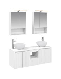 Set di Armadi da Bagno 5 pcs Bianco 50 x 14,5 x 70 cm