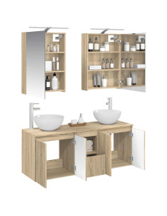 Set di Armadi da Bagno 5 pcs Rovere Sonoma 50 x 14,5 x 70 cm 2