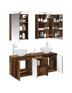 Set di Armadi da Bagno 5 pcs Legno antico 50 x 14,5 x 70 cm 2