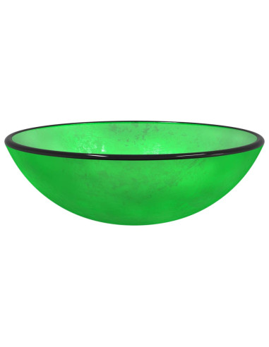 Lavandino in Vetro Temperato 42x14 cm Verde