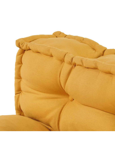Cuscino per Divano Pallet 2 pcs Giallo 120 x 80 x 38 cm Tessuto