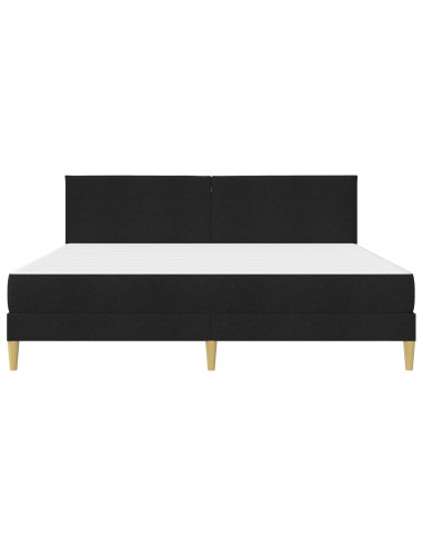 Struttura letto con materasso Nero 180 x 200 cm Tessuto