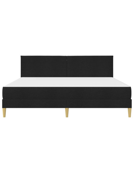 Struttura letto con materasso Nero 180 x 200 cm Tessuto